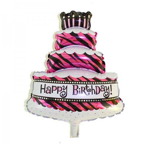 Happy Birthday Foil Balloon Cake
