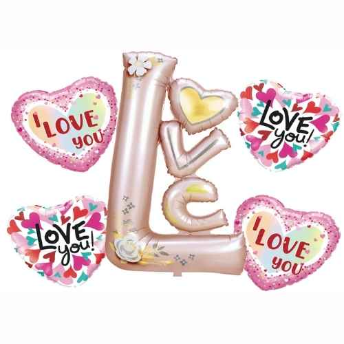 Love Rose Gold & Pink Balloon