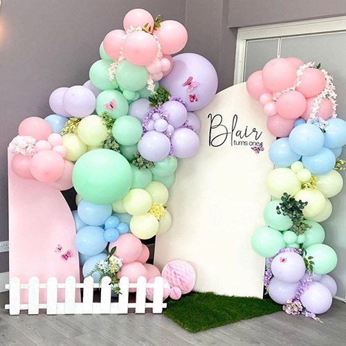 Pastel Butterfly Themed Backdrop