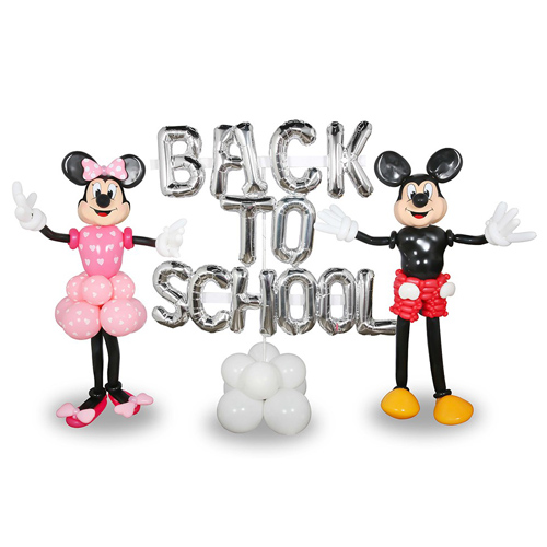 Mickey and Minnie Back to School Balloon Sculpture